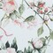 1 Yard Stretch Cotton Sateen Pink and Green Les Fleurs de Lamour Floral Print Fabric